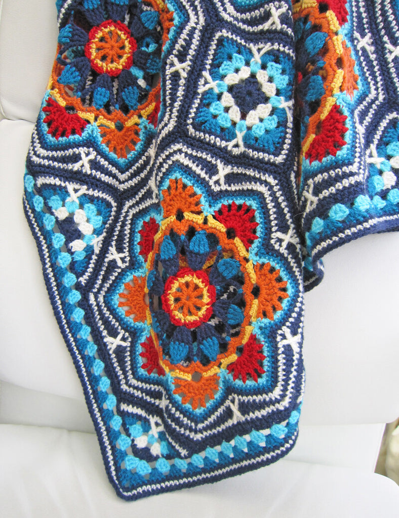 Persian Tiles Crochet Blanket Pattern