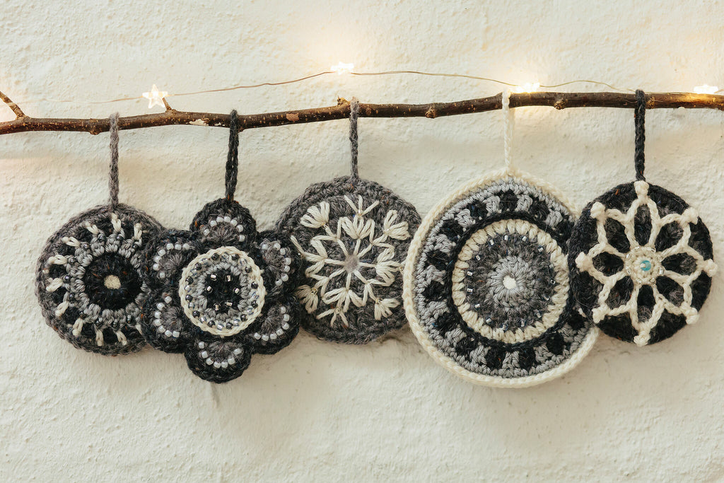 Festive Crochet Decorations - Pattern by Janie Crow