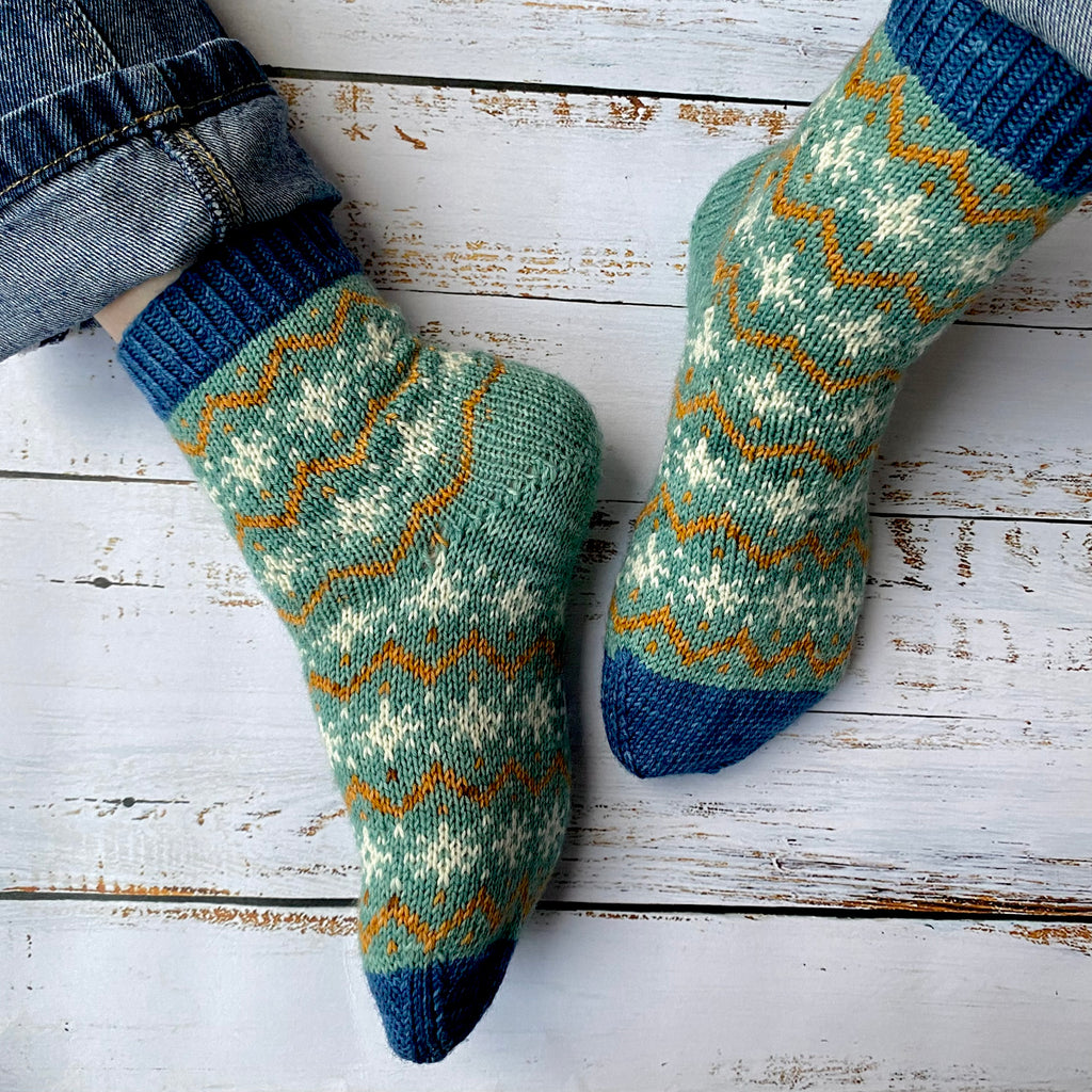 Snow Day Socks - Printed Pattern