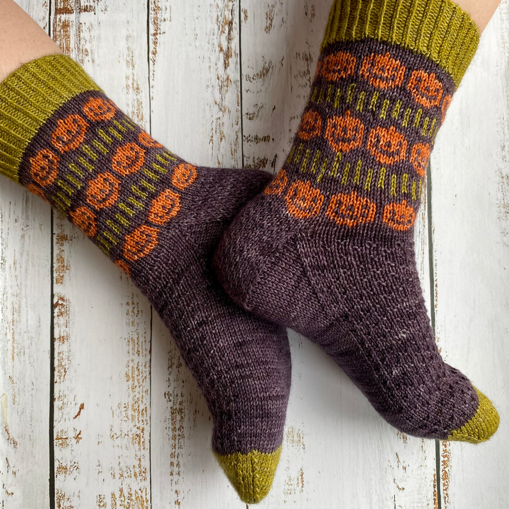 Pumpkin Harvest Socks - Printed Pattern