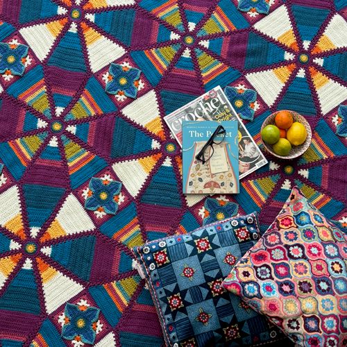 Royal Garden Crochet Blanket - Booklet Pattern by Janie Crow