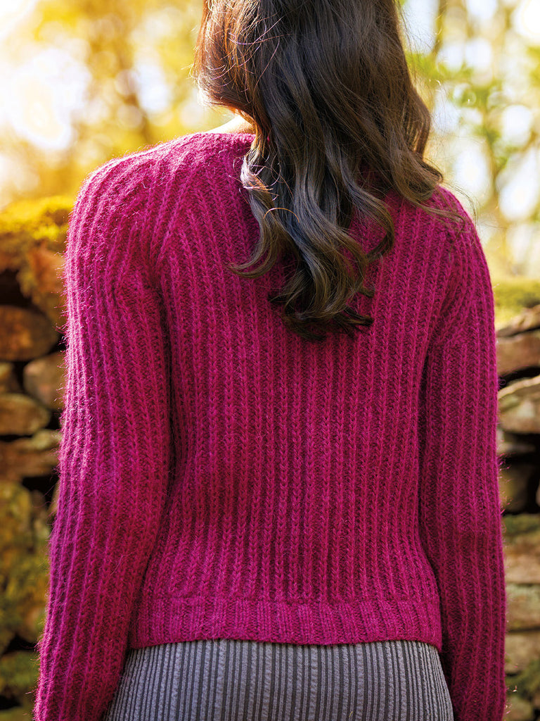 WYS Rhea Knitted Ribbed Cardigan - Pattern Only – FolkloreYarns