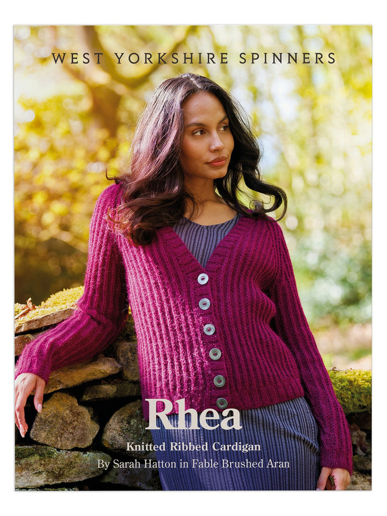 WYS Rhea Knitted Ribbed Cardigan - Pattern Only