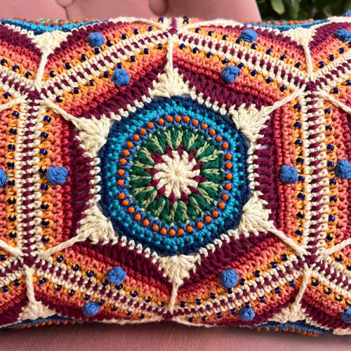 Majorelle Crocheted Cushion Cover & Project Pouch - Pattern