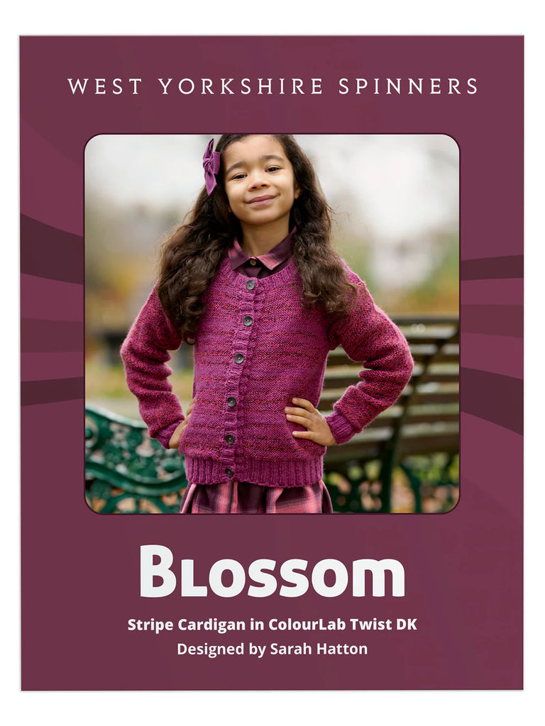 WYS Blossom, Kids Stripe Cardigan - Pattern Only