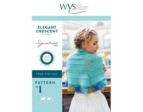 WYS Elegant Crescent Shawl - Pattern Only – FolkloreYarns