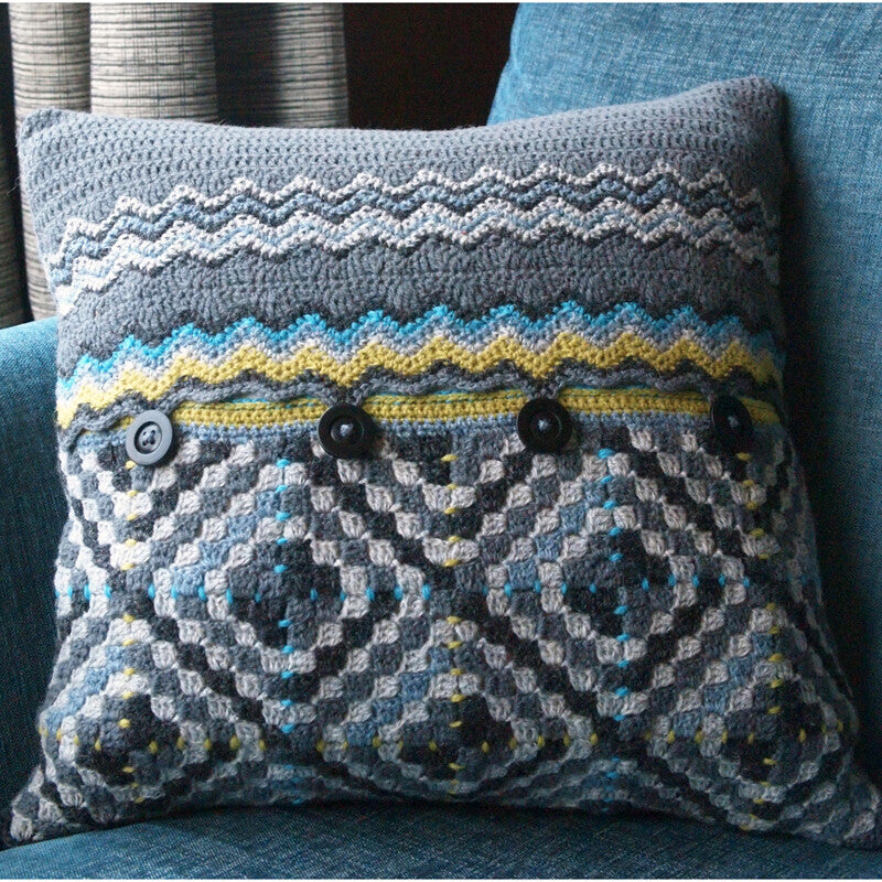Gladsmuir Crocheted Cushion Cover - Pattern