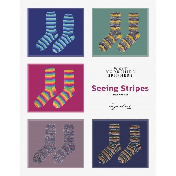 WYS Signature 4Ply Seeing Stripes Socks - Pattern Only
